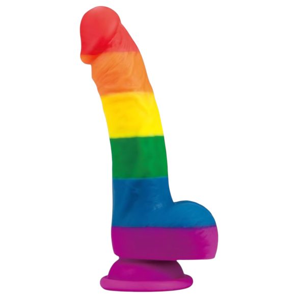 Prider realistlik dildo - 19cm (vikerkaar)