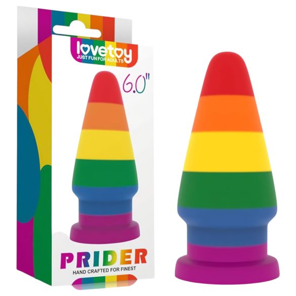 Lovetoy Prider - anaalipistik laiendaja - 15 cm - vikerkaarevärviline