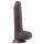 Lovetoy libisev nahk - kahekordne dildo - 18cm (pruun)