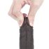 Lovetoy libisev nahk - kahekordne dildo - 18cm (pruun)