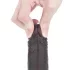 Lovetoy Sliding-Skin - realistlik kahekihiline dildo - 18 cm - pruun