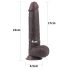 Lovetoy kahekordne dildo - 23cm (pruun)