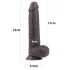 Lovetoy Sliding-Skin - realistlik kahekihiline dildo - 23 cm - pruun