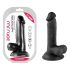 Mr. Rude - realistlik dildo munanditega iminapaga - 17 cm must