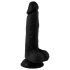 Mr. Rude - realistlik munanditega dildos imukaga - 19 cm must