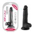 Mr. Rude - realistlik munanditega dildos imukaga - 19 cm must