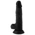 Mr. Rude - realistlik munanditega dildos imukaga - 19 cm must