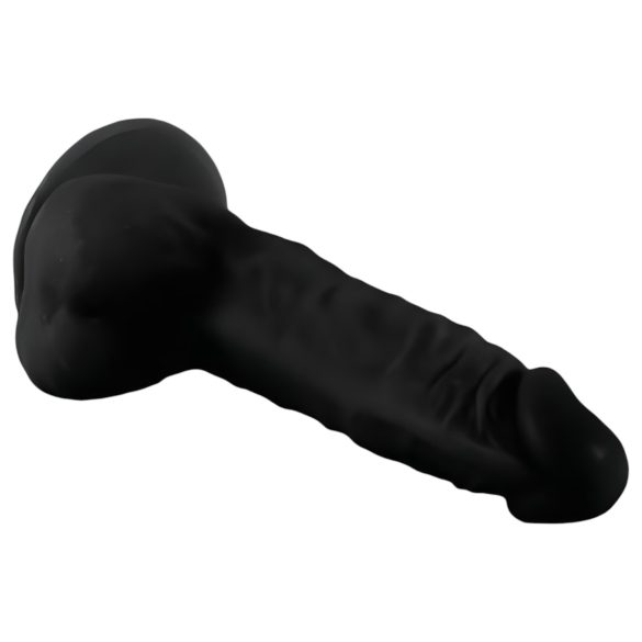 Mr. Rude - realistlik munanditega dildos imukaga - 19 cm must