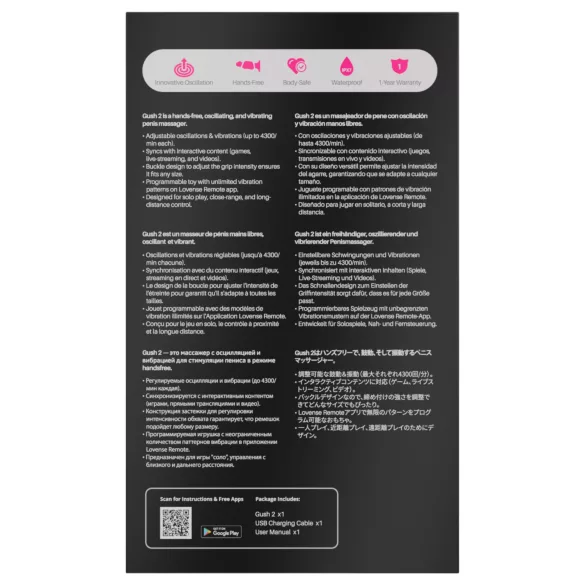 LOVENSE Gush 2 - peenisemasturbaator (türkiissinine)