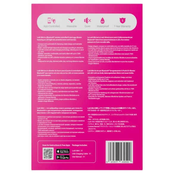 LOVENSE Lush Mini - nutikas vibro muna - roosa