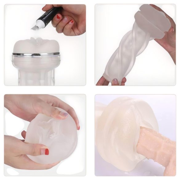 Tracy's Dog Crystal - realistlik masturbaator tupega - läbipaistev