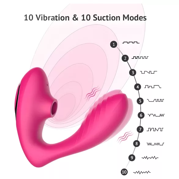 Tracy's Dog 2 - õhulaine ja vagiina vibraator - roosa