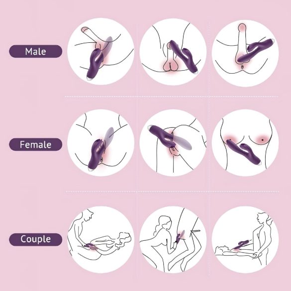 Tracy's Dog - jänesevibraator - veekindel, kliitoristimulaator - lilla