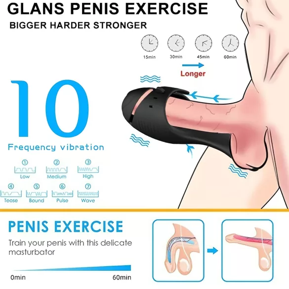 Leopard - vibraator aku toitega - must