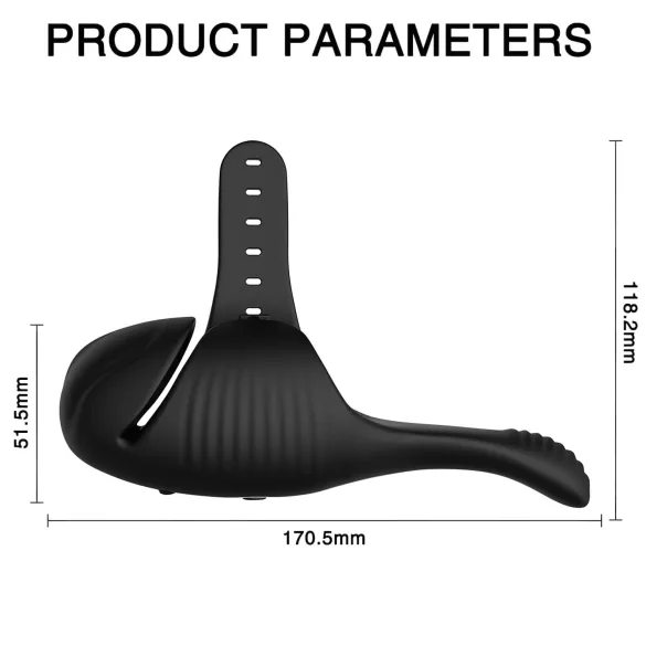 Leopard - vibraator aku toitega - must