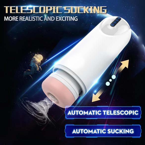 Leopard - masturbaator üles-alla liikumise ja vibratsiooniga - valge