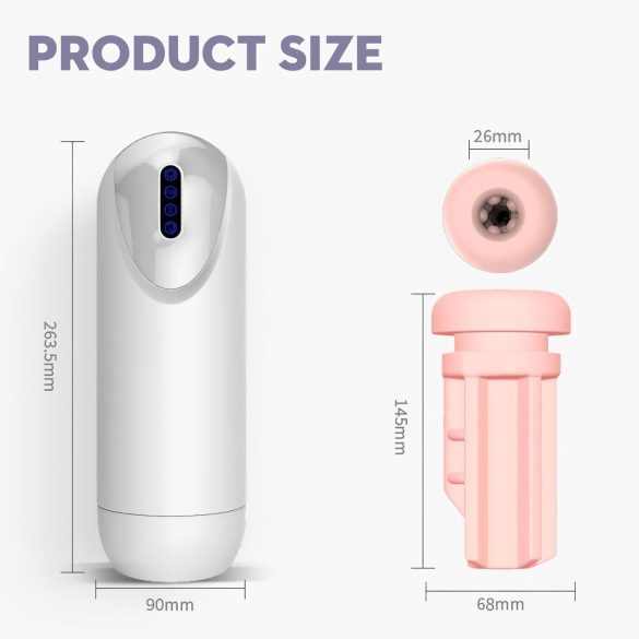 Leopard - masturbaator üles-alla liikumise ja vibratsiooniga - valge