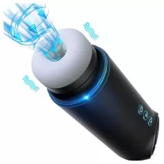   Leopard - automaatne masturbator imemis- ja vibreeriva funktsiooniga - must