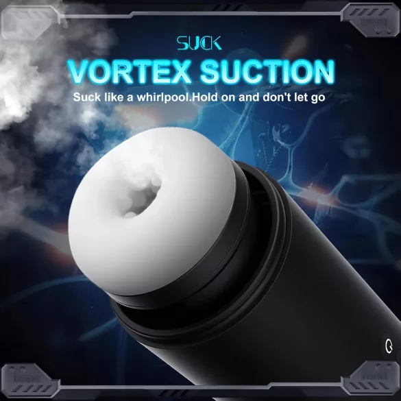 Leopard - automaatne masturbator imemis- ja vibreeriva funktsiooniga - must