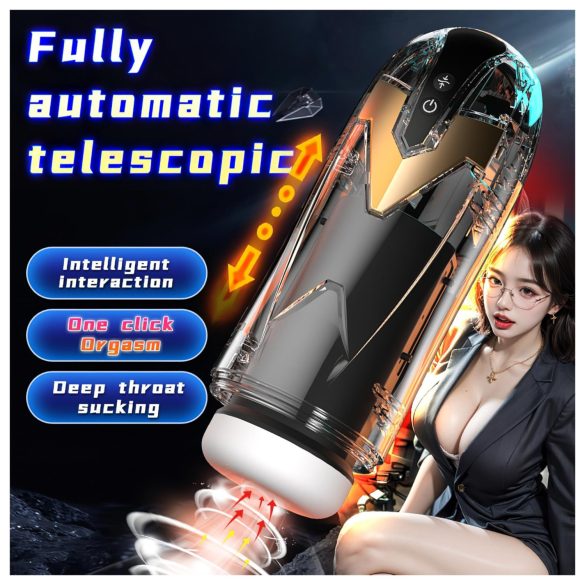 Leopard - automaatne masturbaator - must