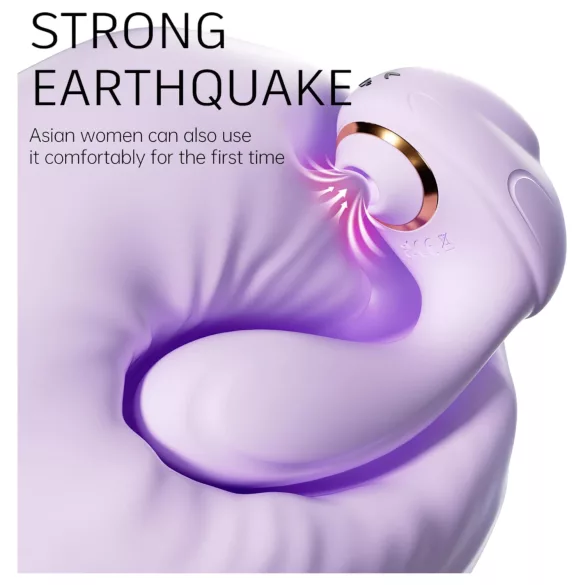 Leopard - imemis- ja vibreeriv vibraator - lilla