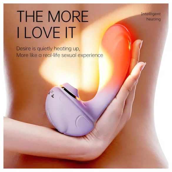 Leopard - imemis- ja vibreeriv vibraator - lilla