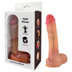   FeelSkin - üliauhtne realistlik munanditega dildo - naturaalne (21 cm)