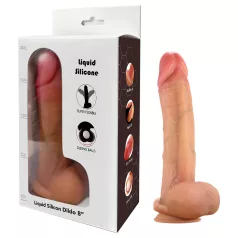   FeelSkin - ülirealistlik munanditega dildo (naturaalne, 17 cm)