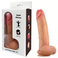   FeelSkin - ülireaistlik munanditega dildo (naturaalne, 22 cm)