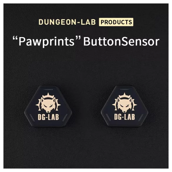 DG-LAB PawPrints - juhtmevaba andur-nupp (must) - 2 tk