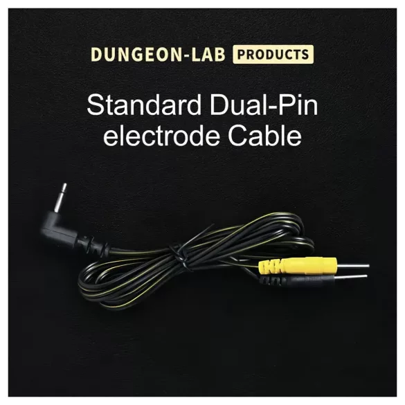 DG-LAB - elektroodikaabel 2,5 mm jackilt 2 mm tappidele (must)