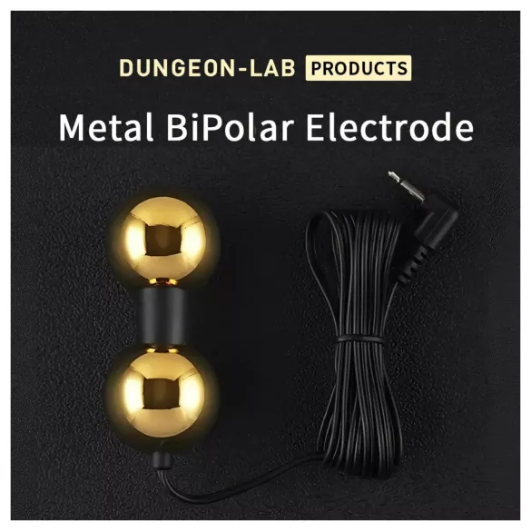 DG-LAB BiPolar B - bipolaarne, liivakella kujuline metall-elektrood (kuldne)