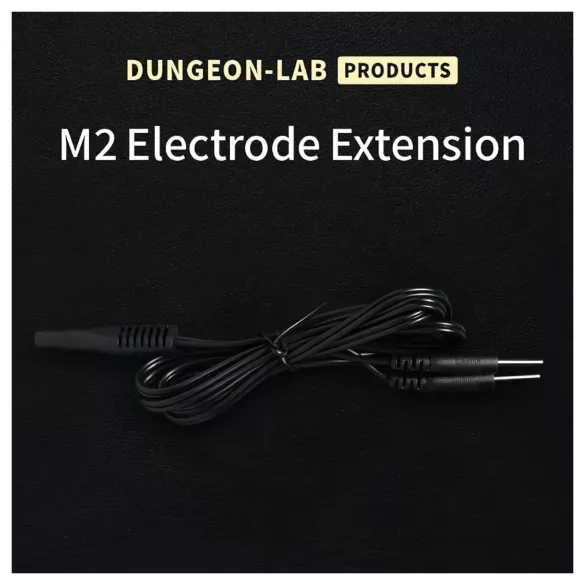 DG-LAB - 2 mm elektroodi pikendus- ja jagamiskaabel (must)