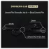 DG-LAB - 2 mm elektroodi pikendus- ja jagamiskaabel (must)