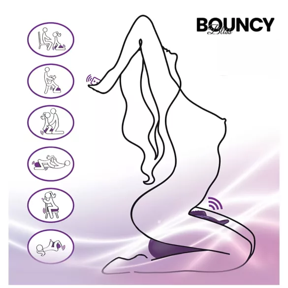 Bouncy Bliss Classic - vibreeriv täispuhutav padi - lilla