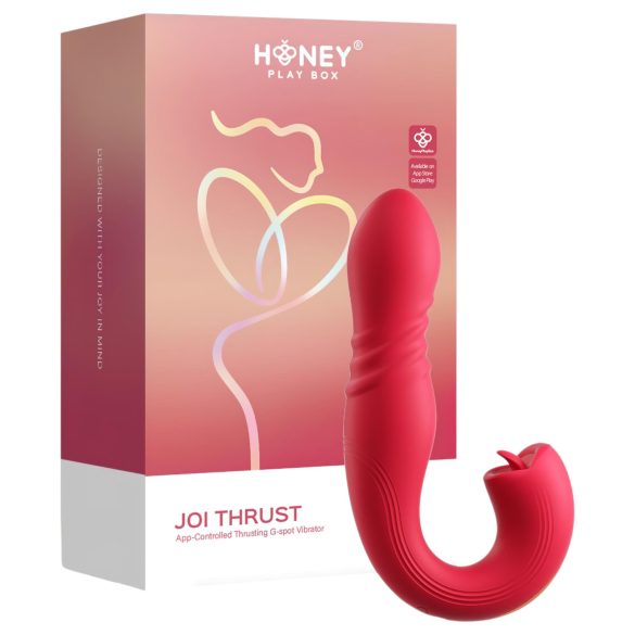 Honey Play Box Joi Thrust 2 - tõukav ja limpsiv vibreeriv sekslelu - punane