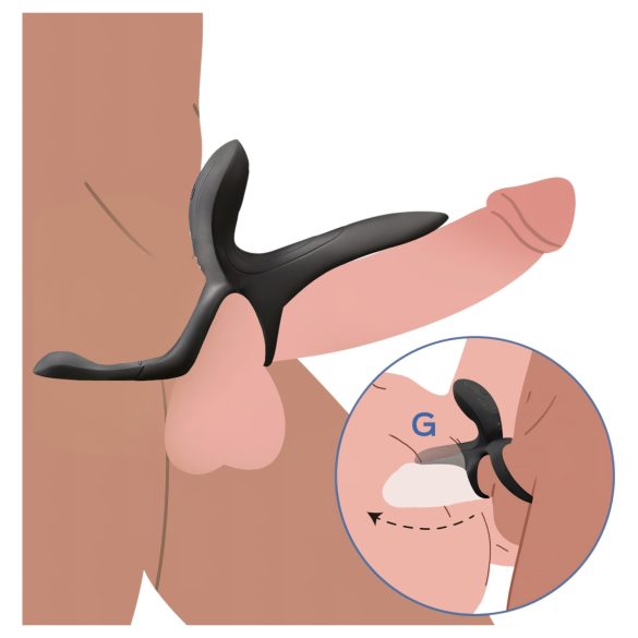 Honey Play Box Pleasure Pivot - nutiv vibraator-peniserõngas ja munandirõngas