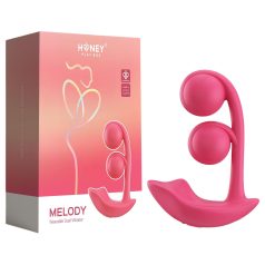   Honey Play Box Melody - 2in1 vibreeriv helmedega nutivibraator - punane