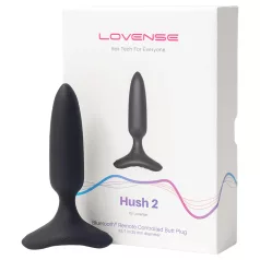 LOVENSE Hush 2 XS - akuga väike anaaldildo (25 mm) - must