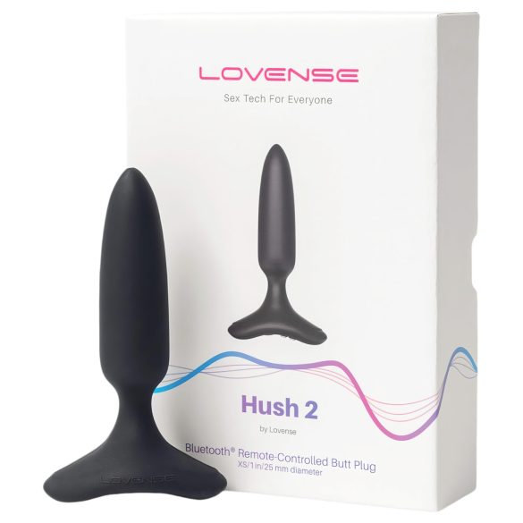 LOVENSE Hush 2 XS - Väike akulaadijaga anaaldildo (25mm) - must