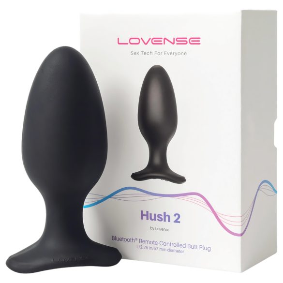 LOVENSE Hush 2 L - akutoitega väike anaalvibraator (57 mm) - must