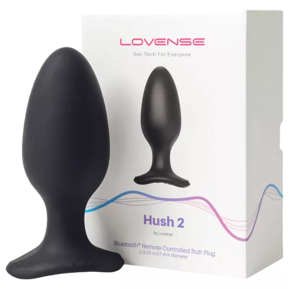 LOVENSE Hush 2 L - akuga väike anaalvibraator (57 mm) - must