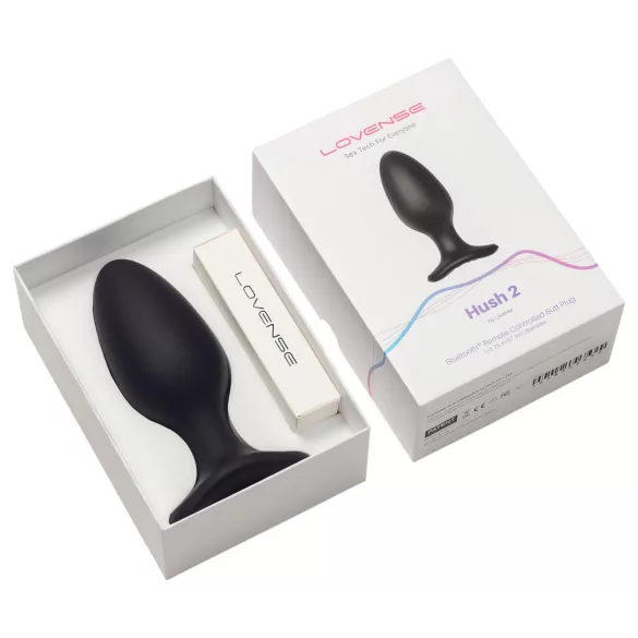 LOVENSE Hush 2 L - akuga väike anaalvibraator (57 mm) - must