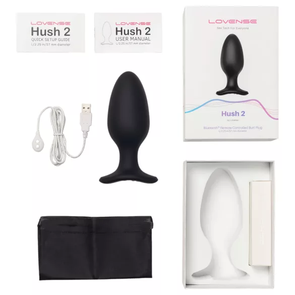 LOVENSE Hush 2 L - akuga väike anaalvibraator (57 mm) - must