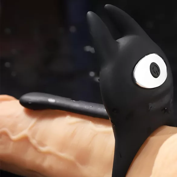 AlvUp - vibreeriv peeniserõngas kliitoristimulaatoriga - must