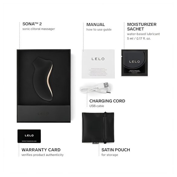 LELO Sona 2 - kliitoristimulaator helilainetega - must