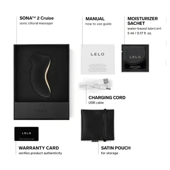 LELO Sona 2 Cruise - kliitoristimulaator helilainetega - must