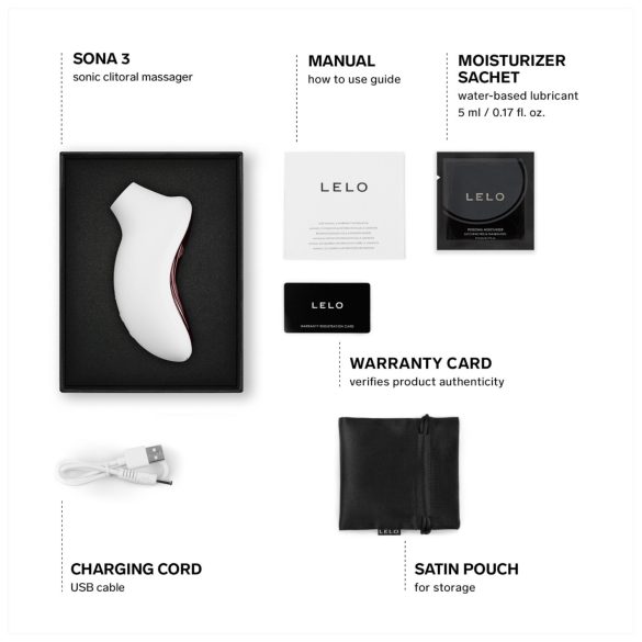 LELO Sona 3 - kliitoristimulaator helilainetega - valge