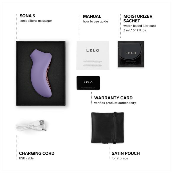 LELO Sona 3 - helilainete kliitoristimulaator - lilla