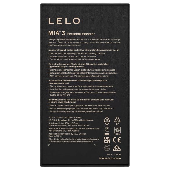 LELO Mia 3 - minivibraator huulepulga kujuline - lilla